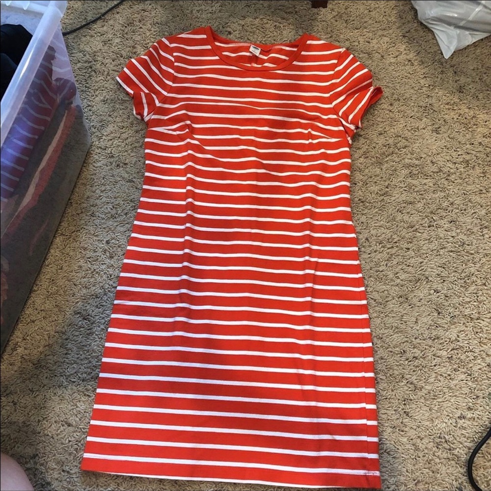 Orange and white striped dress!
